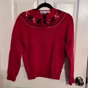 Red is Northern Isles wool Sweater, women’s size small